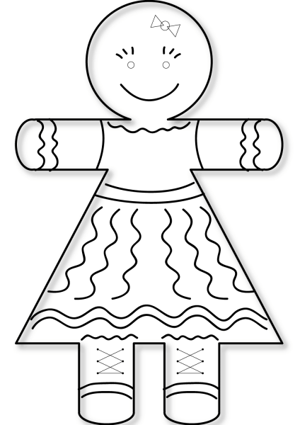 Gingerbread Girl coloring page image