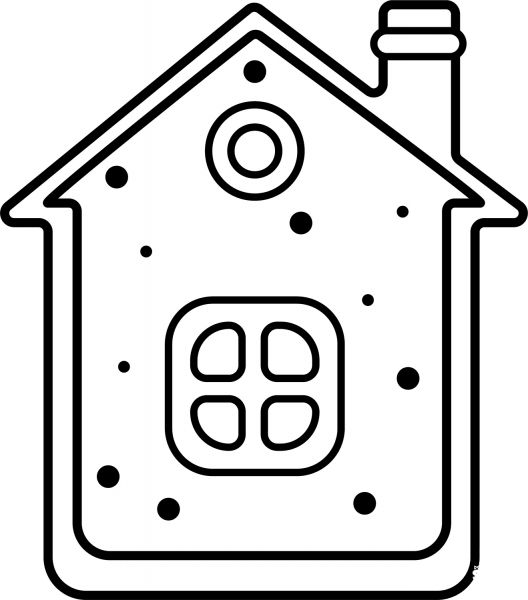 Gingerbread House coloring page image