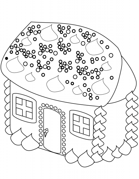 Gingerbread House coloring page image