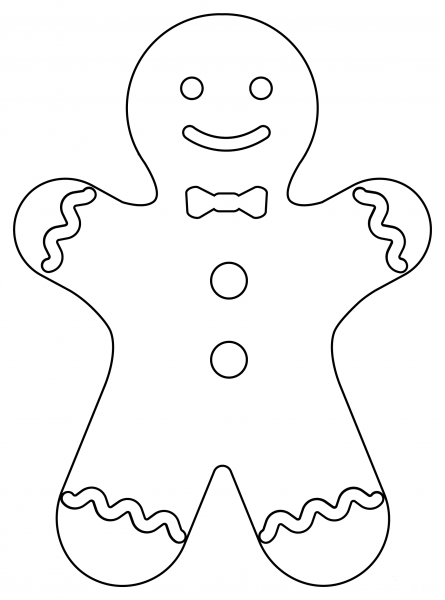 Gingerbread Man coloring page image
