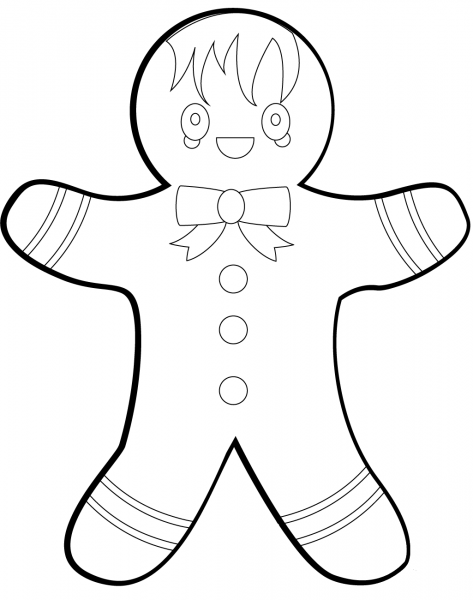 Gingerbread Man coloring page image