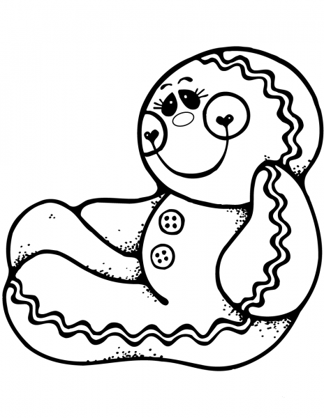Gingerbread Man coloring page image