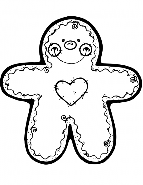 Gingerbread Man coloring page image
