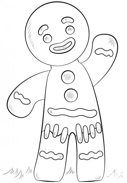 Gingerbread Man coloring page image