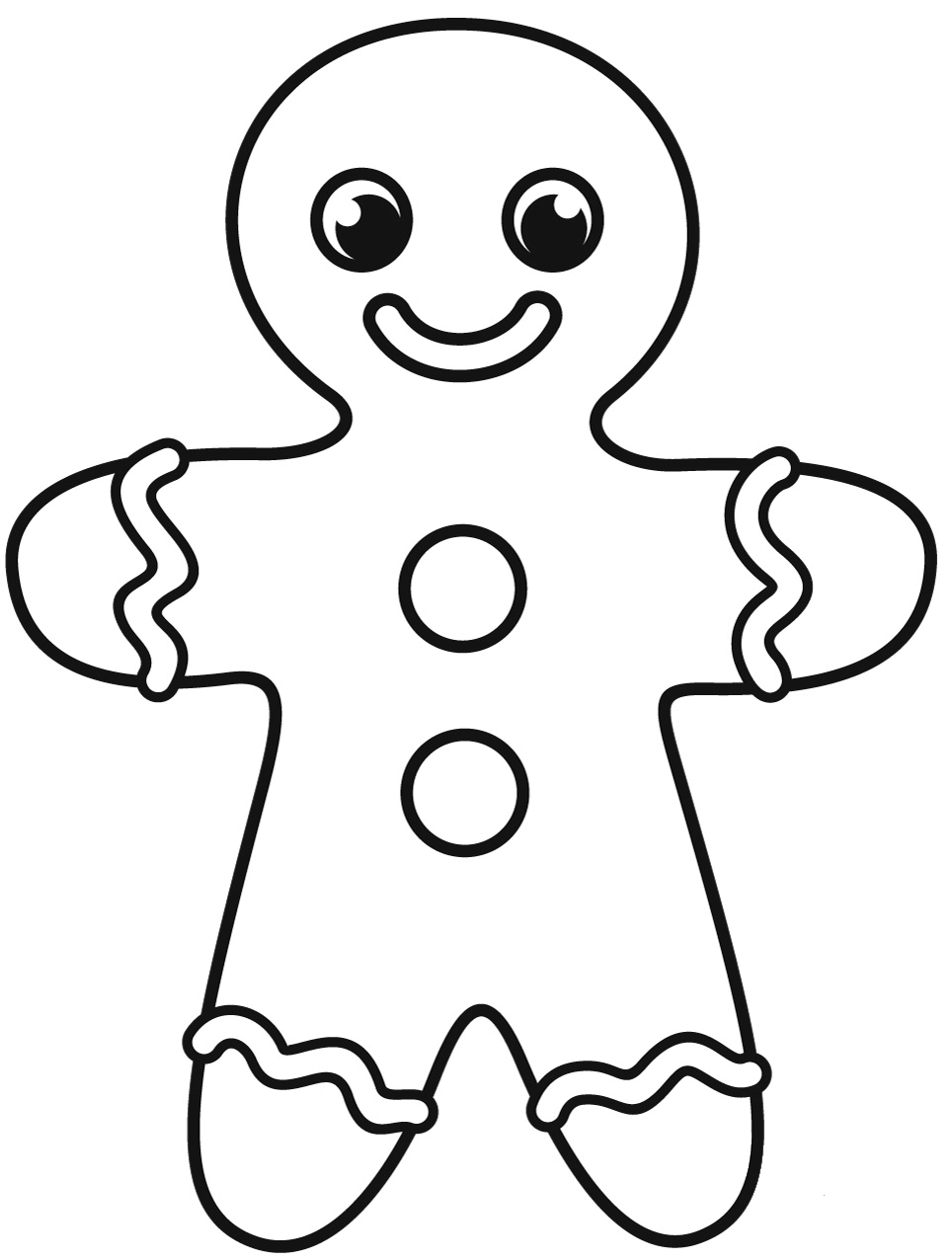 Gingerbread Man coloring page - ColouringPages