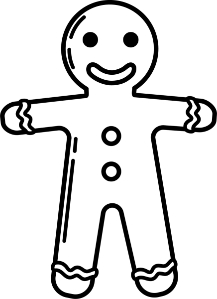 Gingerbread Man coloring page image