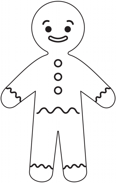 Gingerbread Man coloring page image
