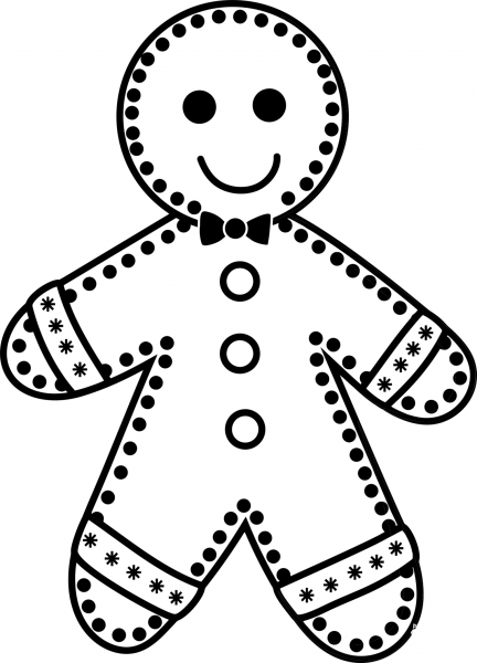 Gingerbread Man coloring page image