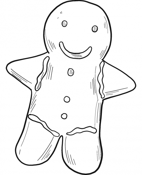 Gingerbread Man coloring page image