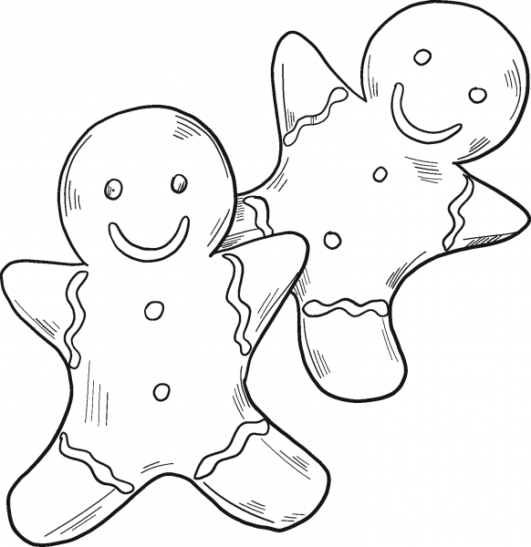 Gingerbread Men coloring page image