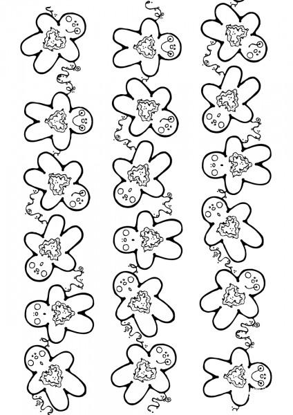 Gingerbread Pattern coloring page image