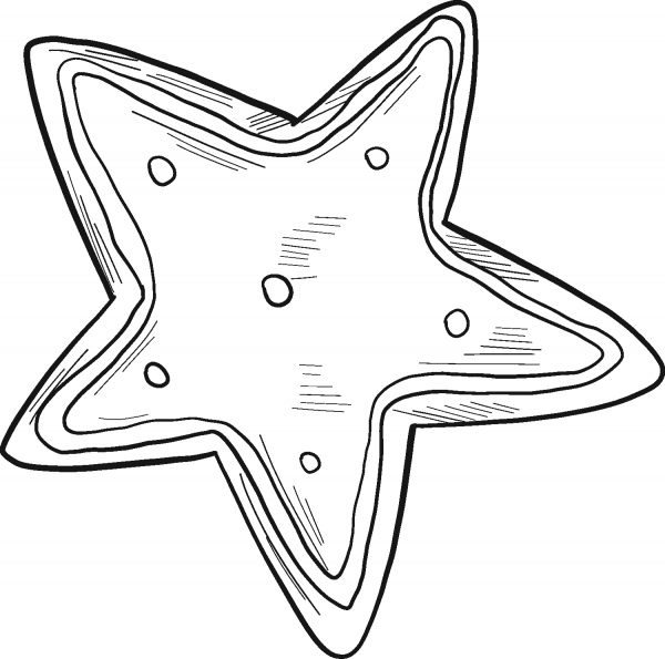Gingerbread Star coloring page image