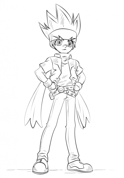 Gingka Hagane coloring page image