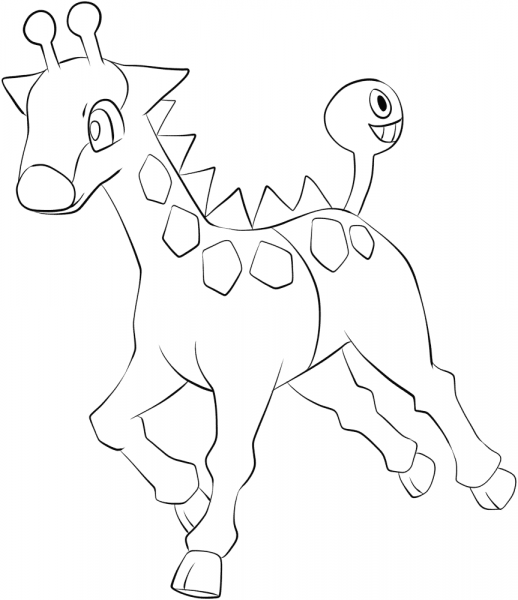 Girafarig coloring page image