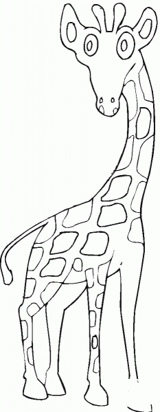 Giraffe coloring page image