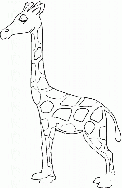 Giraffe coloring page image