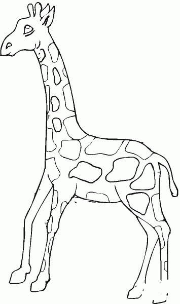 Giraffe coloring page image