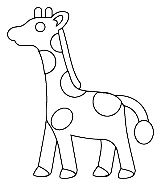 Giraffe Emoji coloring page image