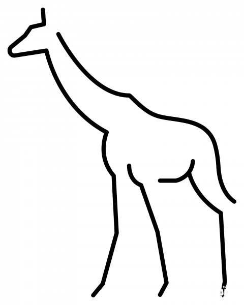 Giraffe Emoji coloring page image