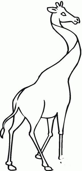 Giraffe without Spots coloring page image