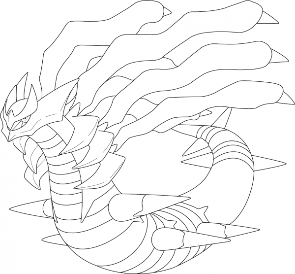 Giratina in Origin Form coloring page image