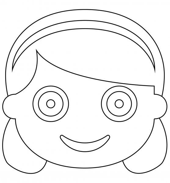 Girl coloring page image
