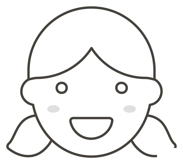 Girl coloring page image