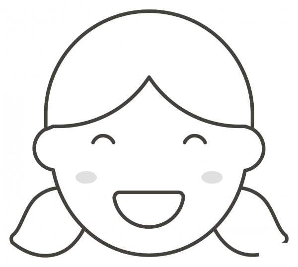 Girl coloring page image