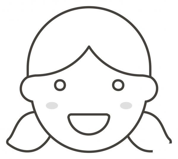 Girl coloring page image