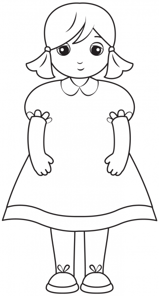 Girl coloring page image