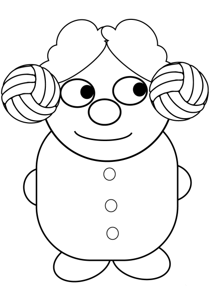Girl coloring page image