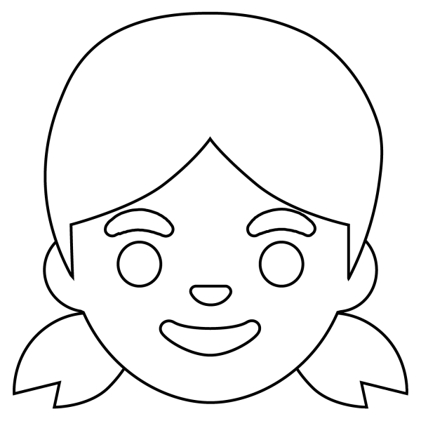 Girl Emoji coloring page image