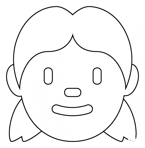 Girl Emoji coloring page image