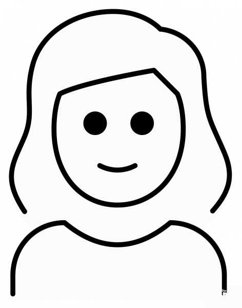 Girl Emoji coloring page image