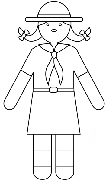 Girl Scout coloring page image