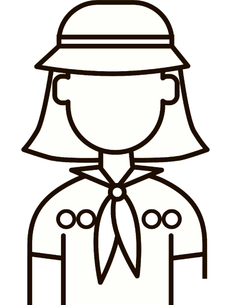 Girl Scout coloring page image