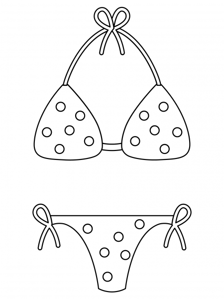 Girl Swimsuit coloring page image