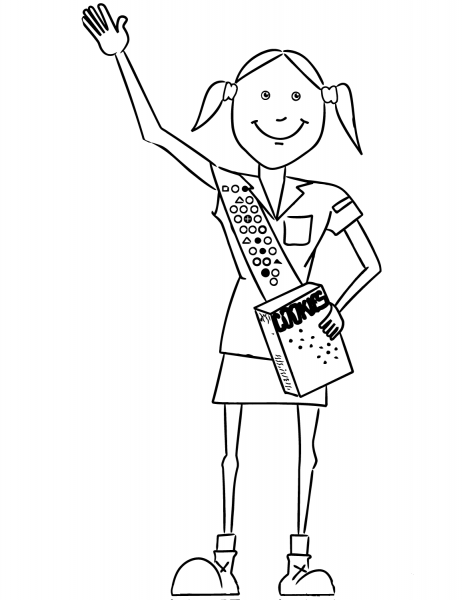 Girlscout coloring page image