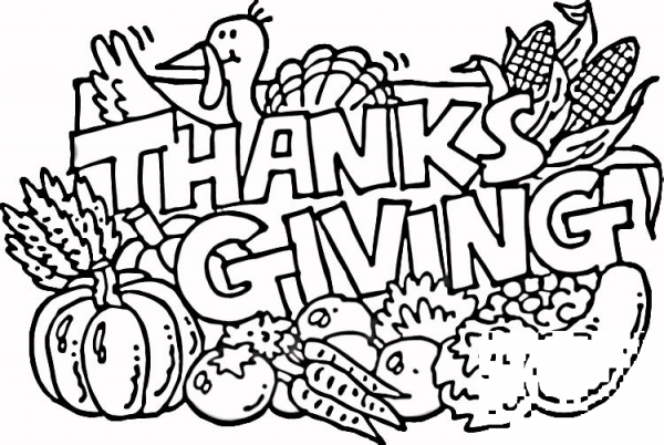 Give Thanks  coloring page image