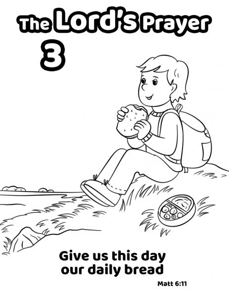 Give Us This Day Our Daily Bread coloring page image