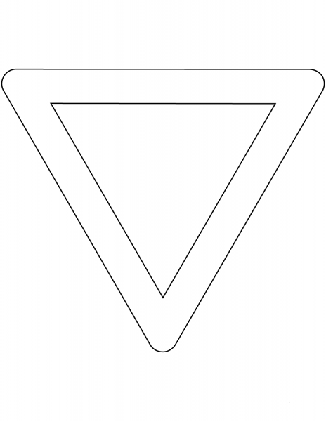 “Give Way” Sign in Denmark coloring page image