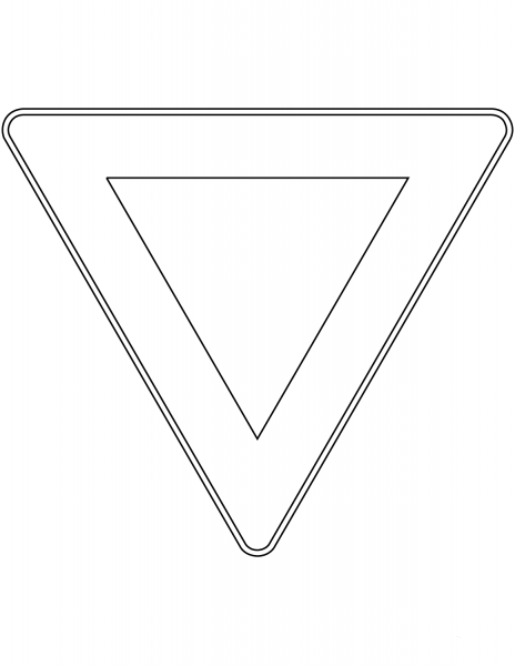 “Give Way” Sign in Finland coloring page image