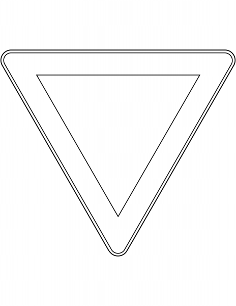 “Give Way” Sign in Germany coloring page image