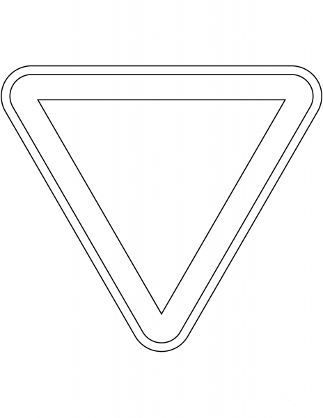 “Give Way” Sign in Portugal coloring page image