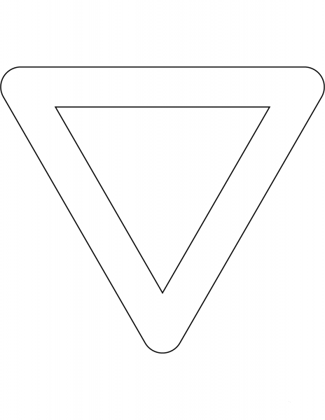 “Give Way” Sign in Spain coloring page image