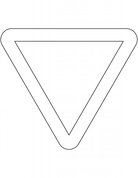“Give Way” Sign in Sweden coloring page image
