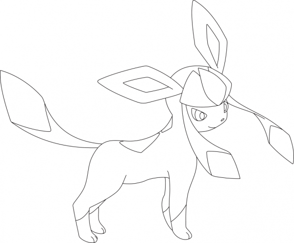 Glaceon coloring page image