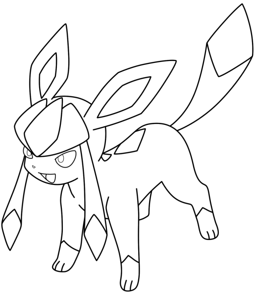 Glaceon Pokemon coloring page image