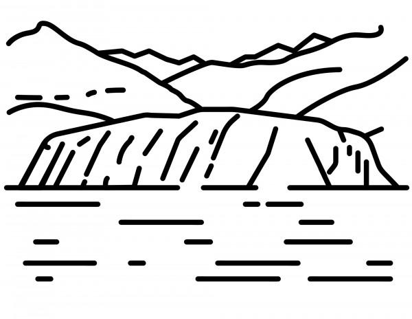 Glaciar coloring page image