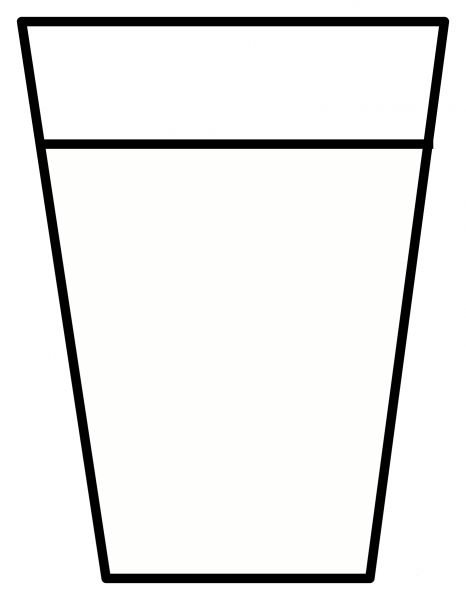 Glass of Milk Emoji coloring page image